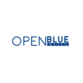 logotipo openblue azul bicolor con bloque 3x3