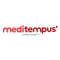 logotipo rojo minimalista de meditempus