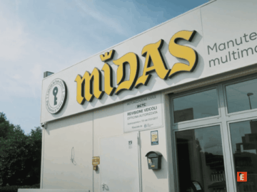 façade atelier midas avec enseigne et révision véhicules