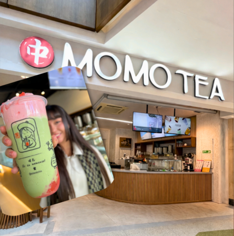 tienda momo tea y bebida rosa verde