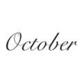 caligrafía cursiva minimalista de octubre