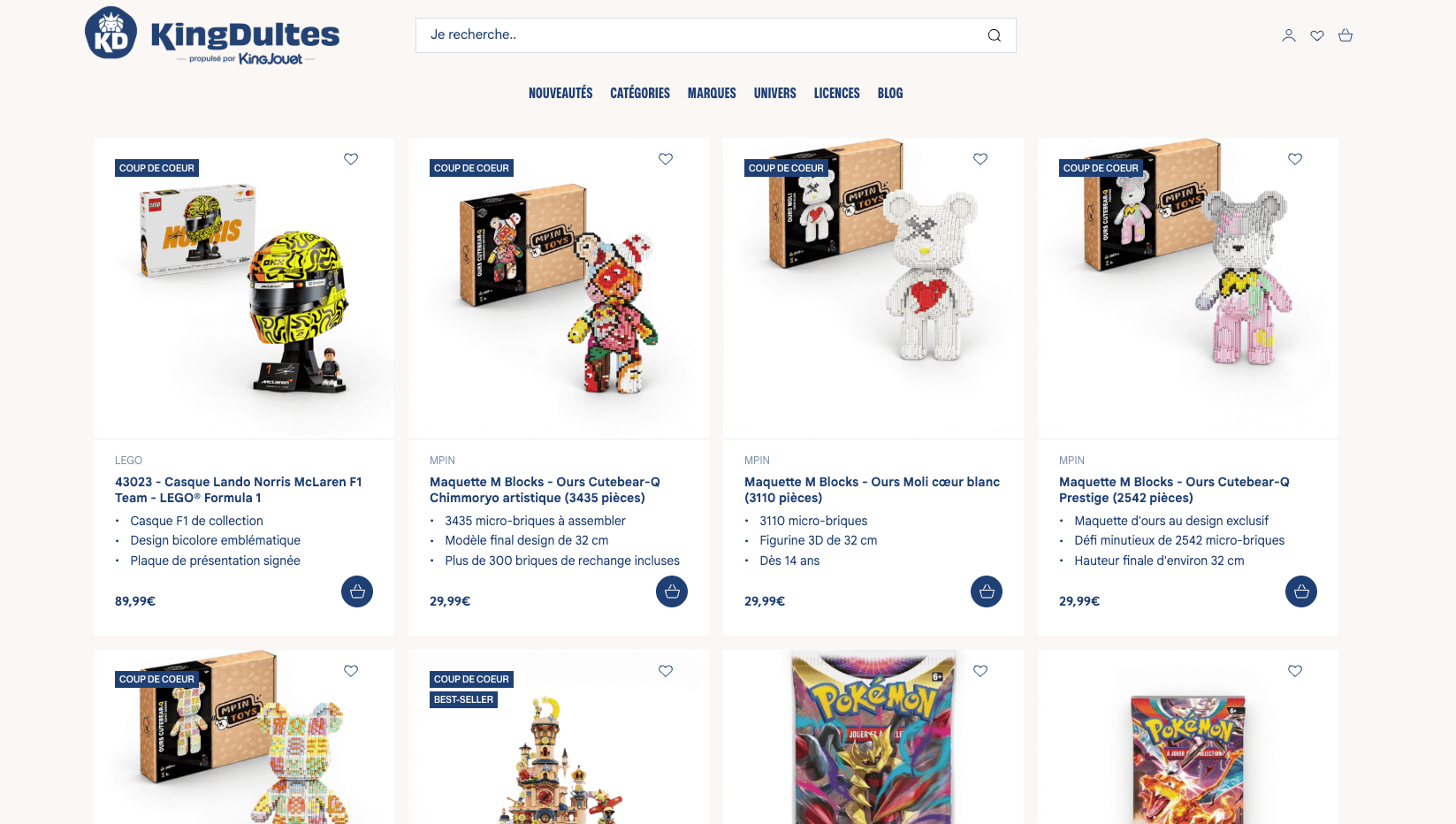 boutique en ligne : figurines micro‑briques m blocks et lego