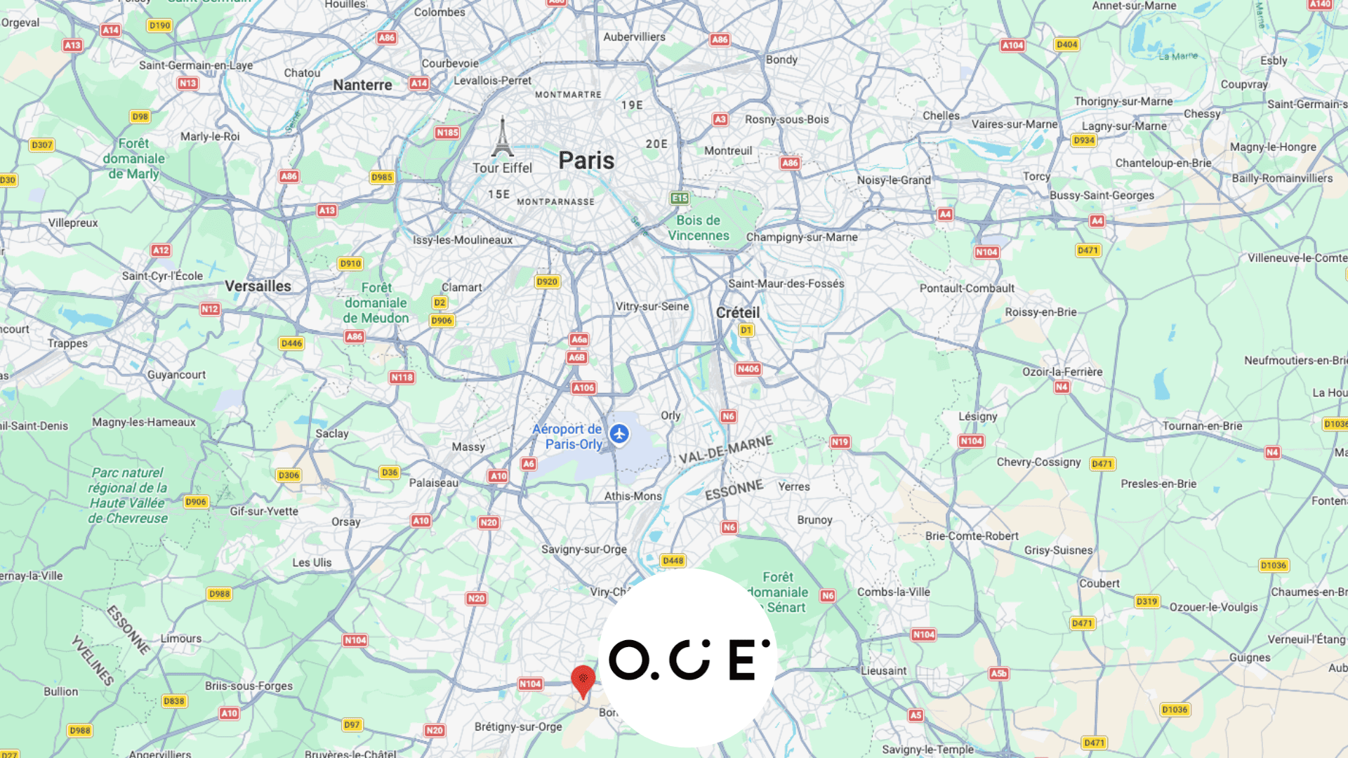 carte métropolitaine de paris : orly, versailles, autoroutes