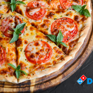 dominos thin crust tomato mozzarella pizza