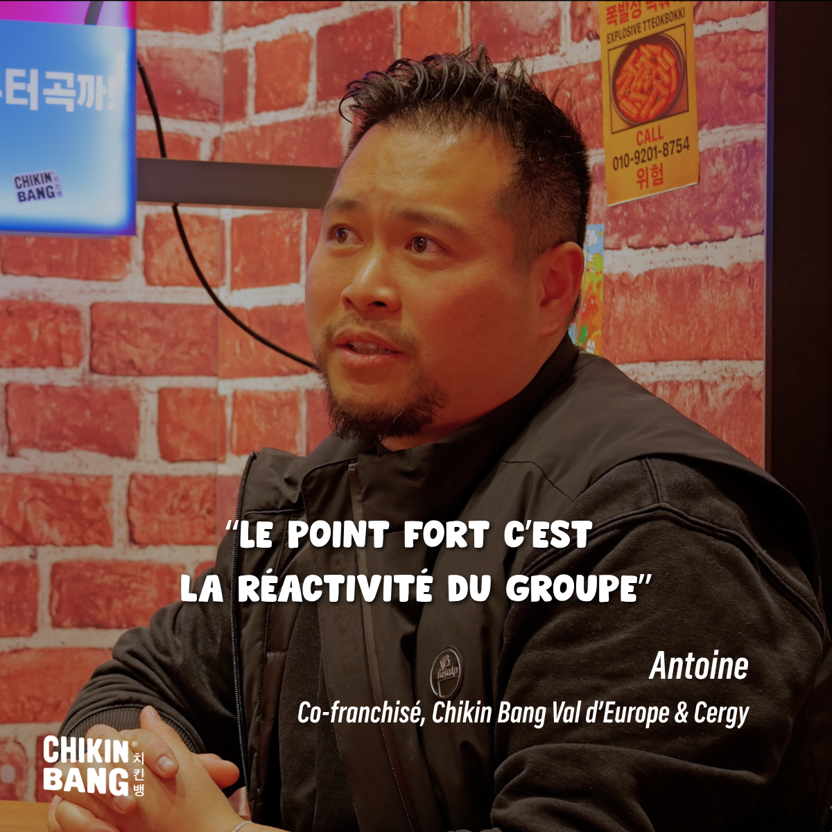 portrait témoignage co‑franchisé chikin bang val deurope