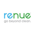 logo minimalista renue en azul y verde