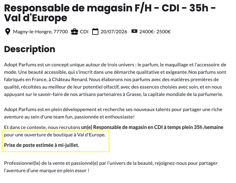 responsable de magasin cdi 35h – adopt parfums val deurope