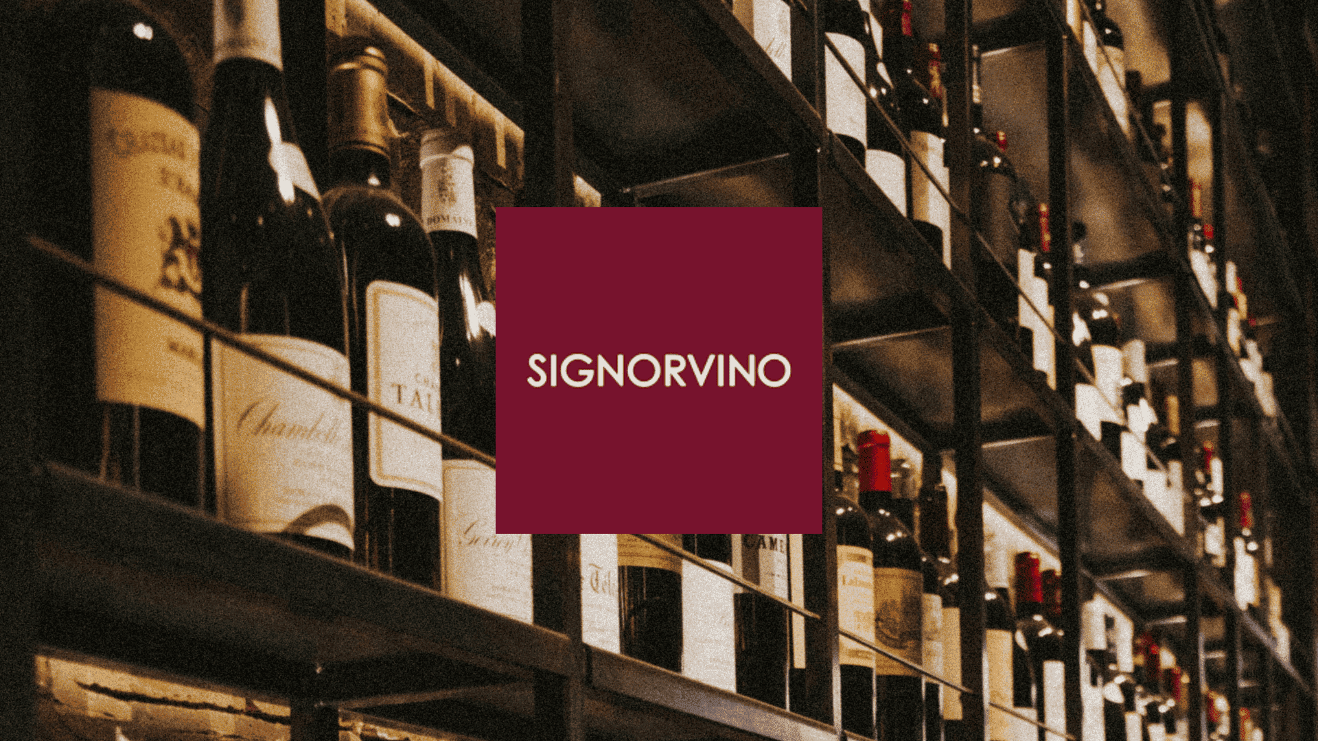 enoteca signorvino: scaffale di vini pregiati