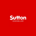 sutton immobilier — logo blanc sur fond rouge