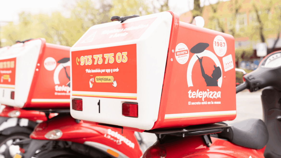 motos telepizza: flota de reparto en madrid