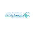 visiting angels home care logo with teal emblem