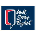 logo wall street english: burbuja roja y tipografía manuscrita
