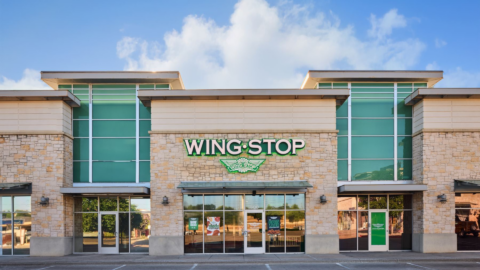 wingstop storefront in sunny suburban plaza