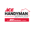 ace handyman services logo, red and black branding