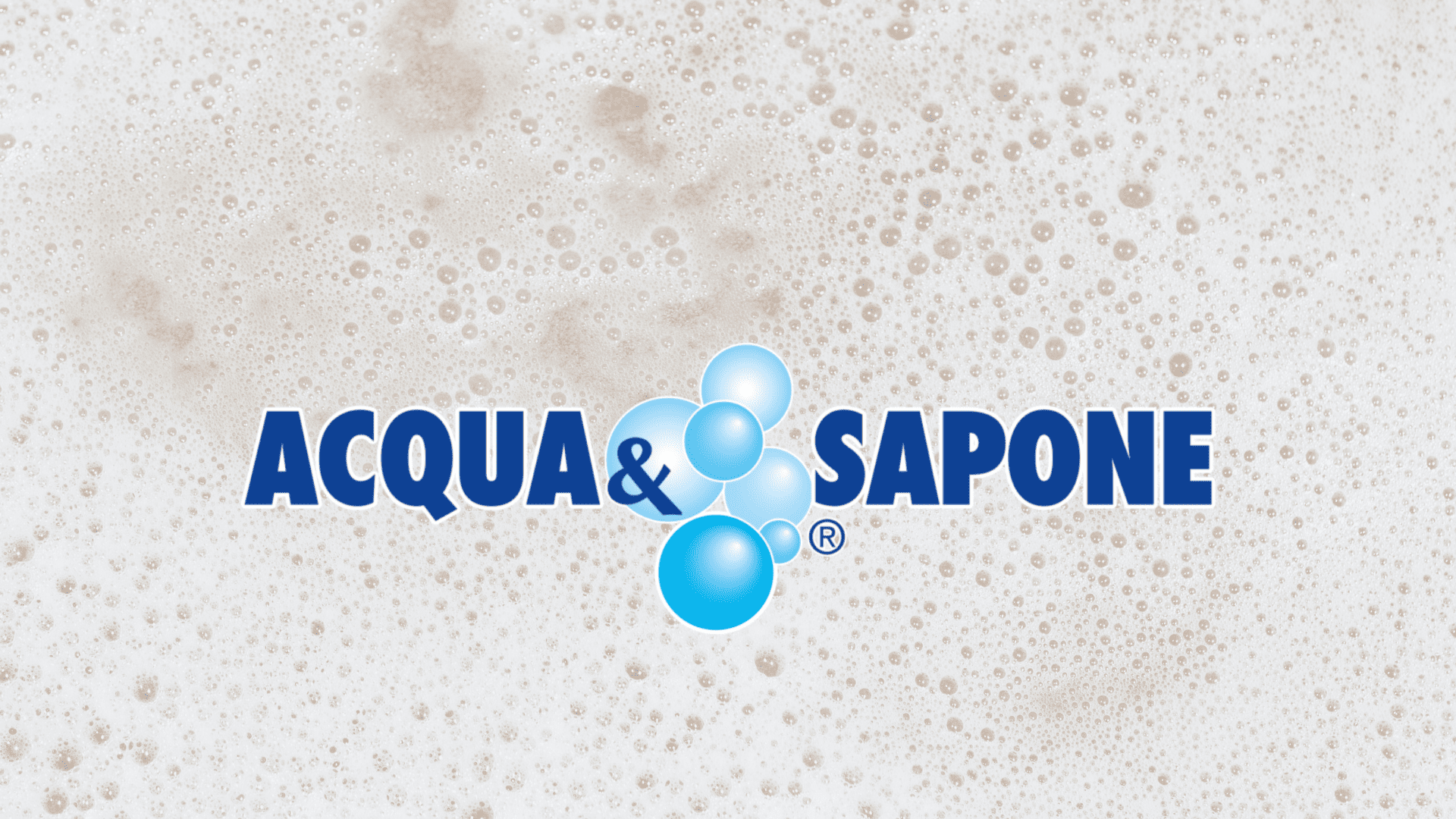 logo acqua & sapone con bolle blu