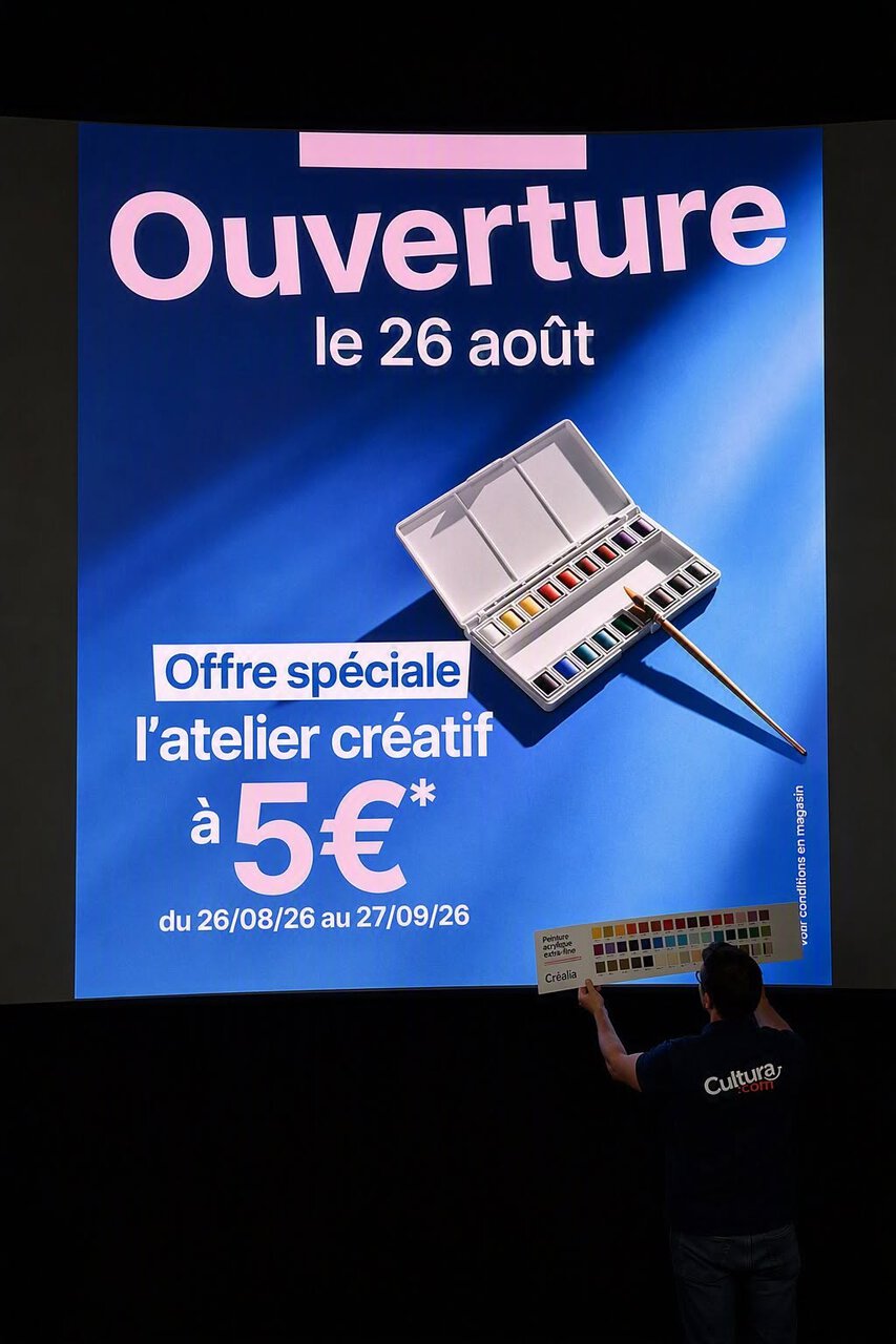 ouverture atelier créatif cultura à 5 € le 26 août