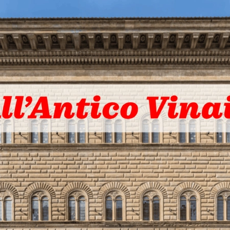 facciata storica con insegna all’antico vinaio