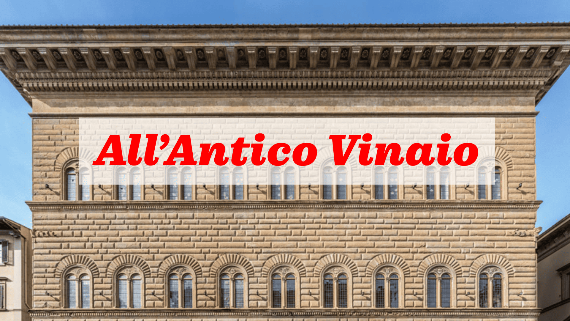 facciata storica con insegna all’antico vinaio
