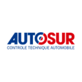 logo autosur : contrôle technique automobile bleu et rouge