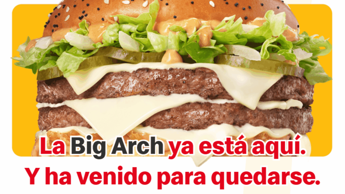 anuncio de la big arch con doble queso