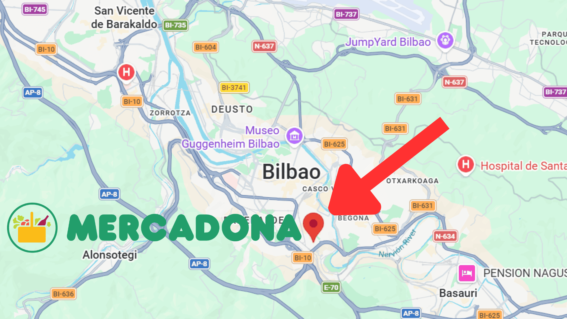 mercadona en bilbao: ubicación cerca de begoña