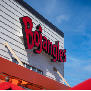 bojangles restaurant exterior under blue sky