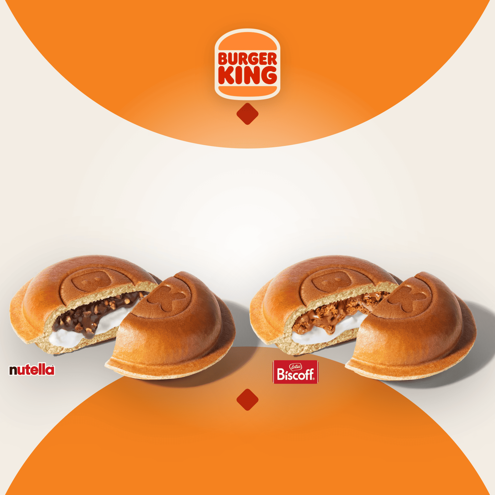 burger king : buns dessert nutella et lotus biscoff