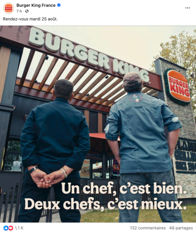 burger king france : teaser « deux chefs »