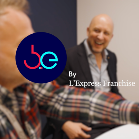 franchise meeting banner with smiling professionals