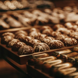 chocolats artisanaux de luxe en vitrine