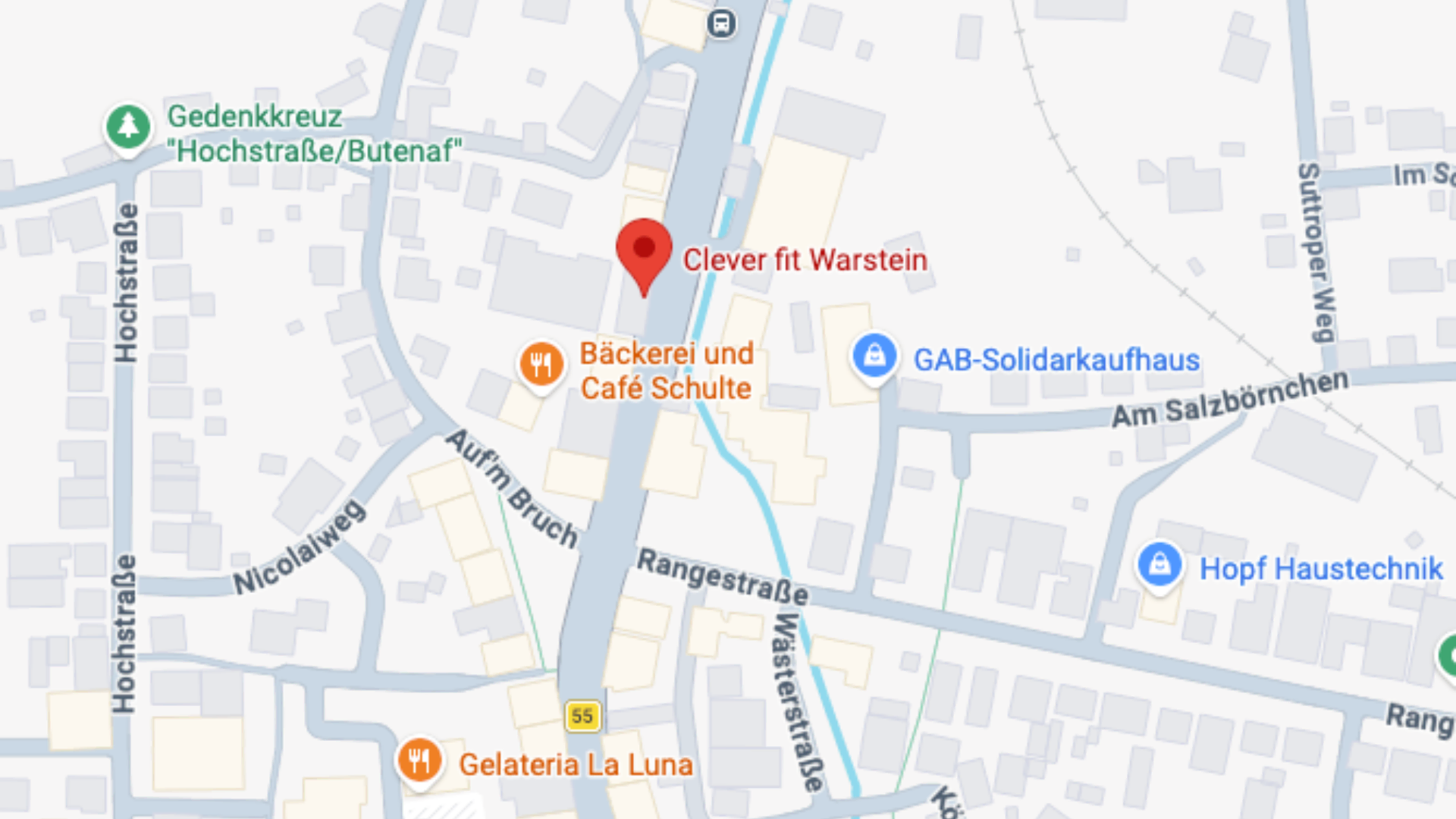 stadtkarte warstein: clever fit, schulte & gelateria la luna