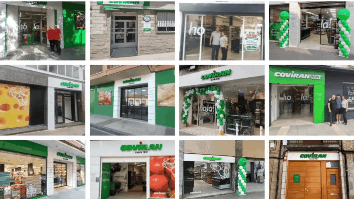 collage de fachadas covirán con celebraciones en tiendas