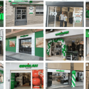collage de fachadas covirán con celebraciones en tiendas