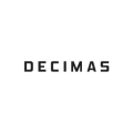 logo minimalista decimas en blanco y negro