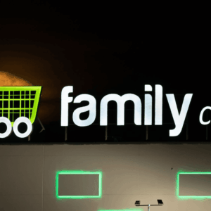 enseigne lumineuse family cash de nuit