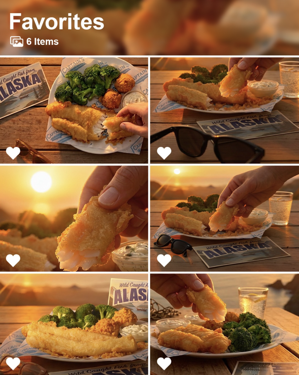 preferiti: pesce fritto alaska al tramonto