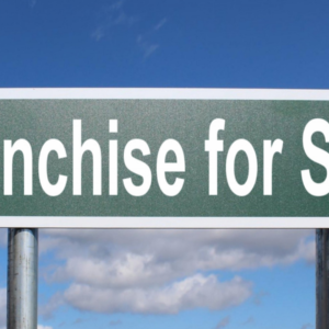 franchise for sale road sign