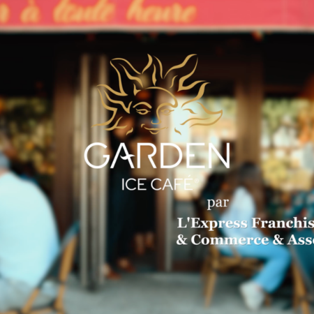 logo garden ice café sur terrasse estivale