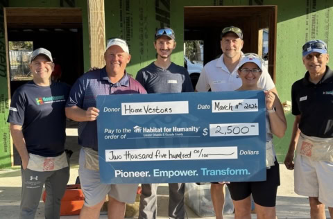 habitat for humanity $2,500 donation presentation