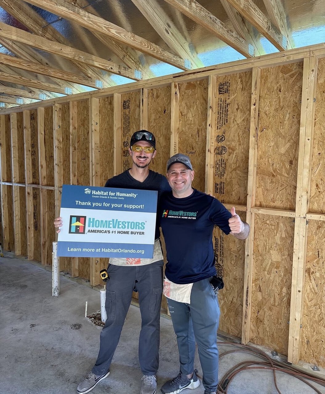 habitat for humanity thank you sign with homevestors
