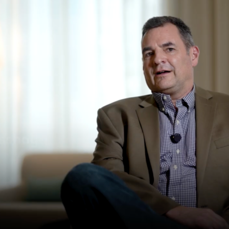 middle aged man in blazer, interview portrait