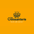 logo la croissanterie orange avec croissant noir