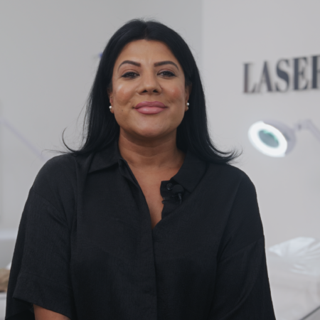 laser skin clinic portrait of woman