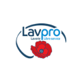 logo lavpro bleu et rouge industriel