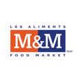logo m&m les aliments, marché alimentaire