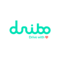 logo turquesa driibo con corazón rosa