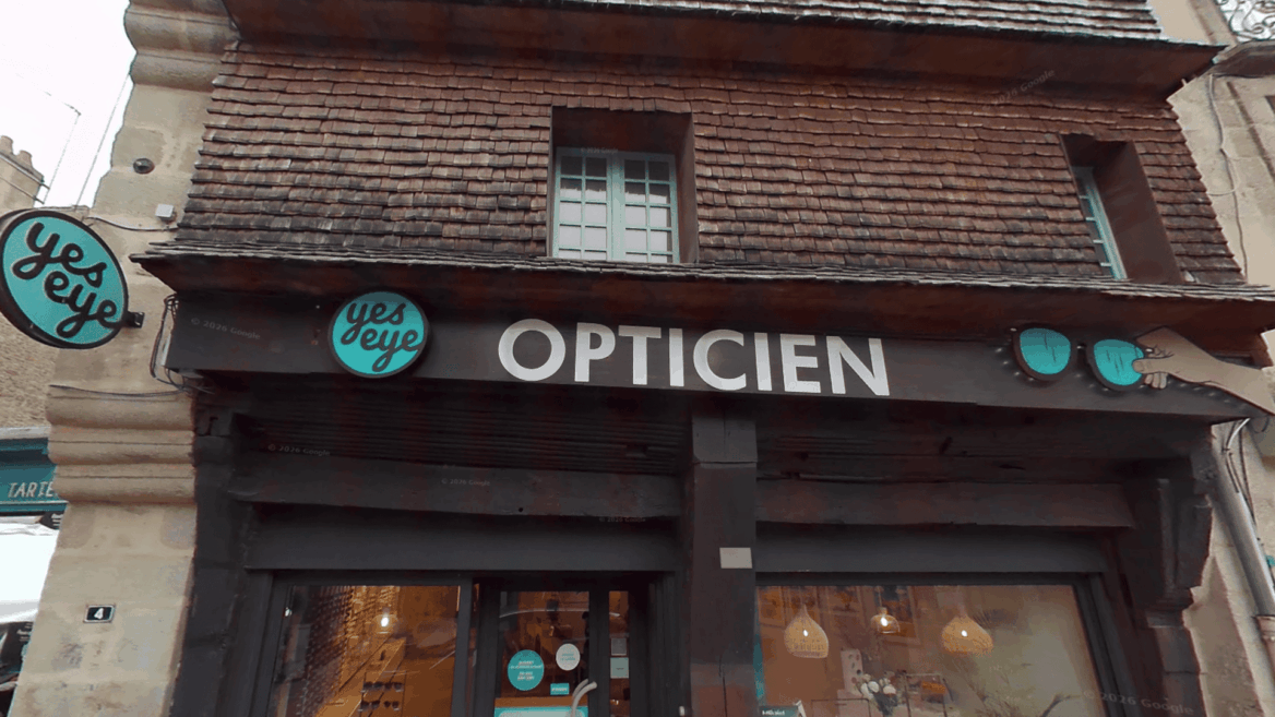 façade de l’opticien yes eye, boutique charmante