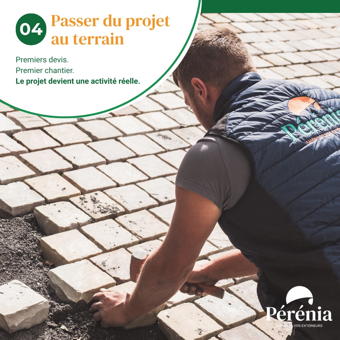 du projet au chantier : pavage extérieur réussi