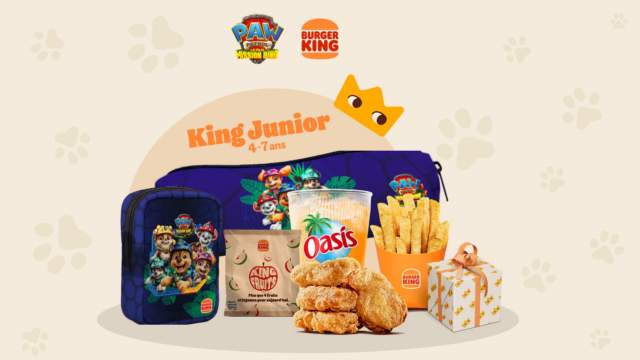 menu king junior paw patrol chez burger king