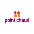 logo point chaud violet et symbole coloré